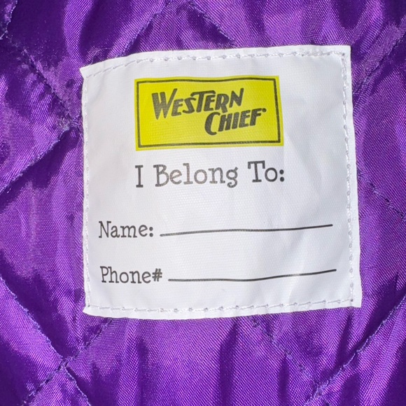 Girl’s Western Chief hooded raincoat water 💦 floral appliqué on front like new - Picture 7 of 8